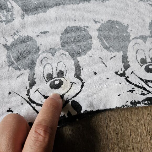 vtg 90s MICKEY MOUSE WALT DISNEY ALL OVER PRINT Single Stitch T-Shirt cartoon - Picture 8 of 9